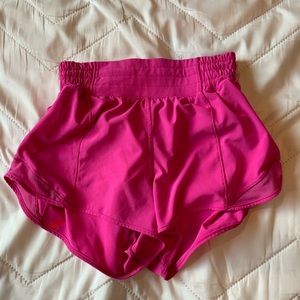 Lululemon sonic pink shorts 2.5inch hr